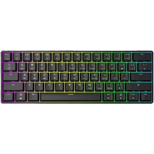 מקלדת גיימינג אופטו־מכנית שחורה SKYLOONG GK61 RGB Glacier Yellow