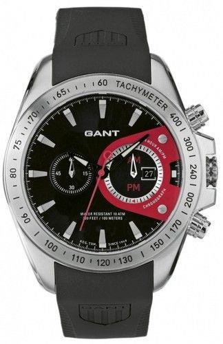 שעון יד אנלוגי גברים רצועת סיליקון שחורה GANT W10381