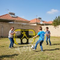 שער כדורגל נייד עם מטרה מפלסטיק דו-צדדי 183X133X122 סמ PPG-02L מבית DERBY