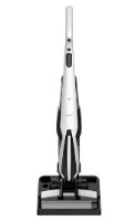 שואב שוטף אלחוטי Deerma VX100 – המכשיר האלחוטי שחור-לבן עומד זקוף על תחנת עגינה שחורה