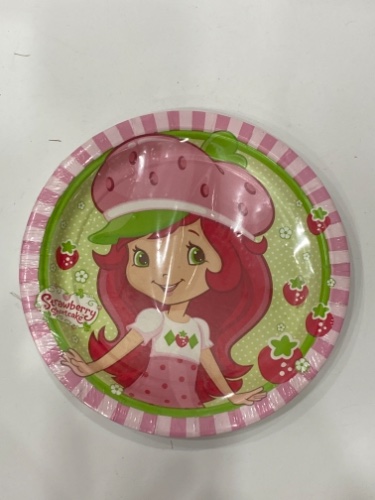 צלחות נייר 8 יח תותית
