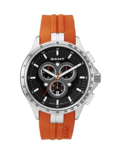שעון יד אנלוגי גברים רצועת סיליקון כתומה GANT W10854