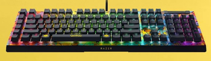 מקלדת גיימינג מכנית חוטית Razer BlackWidow V4 X Pokémon Kanto Starters Edition – תמונה 2