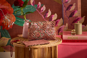 תיק איפור קומבינציה חום CARYN MUMBAI MORNING 22X1X13/26X7.5X18