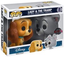 בובת פופ אקסלוסיבית היפיפיה והיחפן Lady & The Tramp 2pack