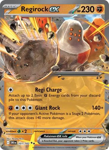 קלף בודד single פוקימון - regirock ex - Destined Rivals - 101/182
