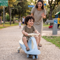 בימבה כוכב וינטג תכלת עם גלגלי סיליקון STARBIMBAVIN2 מבית Retro Line