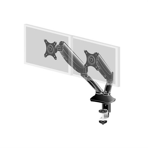 IIYAMA Dual Gas Spring Monitor Arm Desk Clamp/Grommet