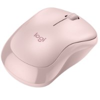 עכבר אלחוטי צבע ורוד Logitech M240 Silent Bluetooth – פריט בודד בצבע ורוד מונח בזווית על רקע לבן