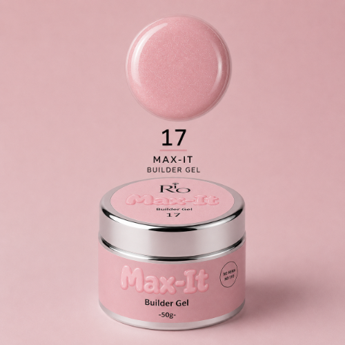 ג'ל בנייה Max-it 17 -  ורוד אטום עם שימר עדין