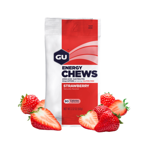 סוכריות אנרגיה בטעם תות 16 יח GU Strawberry Chews