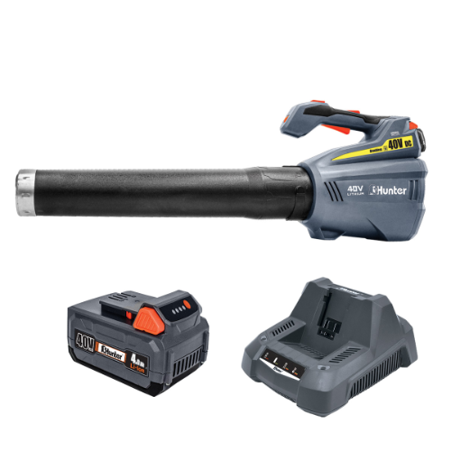 מפוח עלים נטען 40V Brushless 500W - סוללה 4Ah | מטען 3A