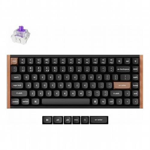 מקלדת גיימינג אלחוטית מגנטית Keychron K2 HE Special Edition שחור עץ
