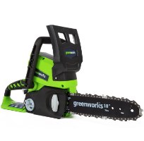 מסור שרשרת נטען + סוללה 4 אמפר + מטען מהיר - GREENWORKS 99701-1-1 24V