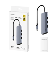 CUDY 6-IN-1 USB-C Hub with GbE & 4K@60Hz HDMI UH606