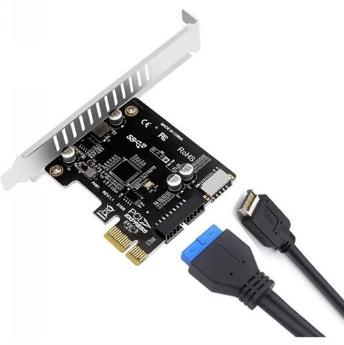 מתאם PCI לחיבורים פנימיים USB 3 + TYPE C