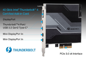 כרטיס הרחבה Thunderbolt™4 JHL8540 2-Port