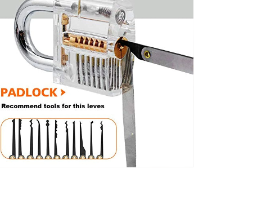 בחירת נעל ערכת כלים עיסוק עם ברור שקוף מנעול Unlocking כלי ערכת למתחילים