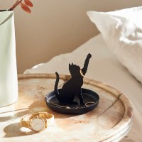 ארגונית מתכת לטבעות ותכשיטים חתול Feline - מארז לא מושלם