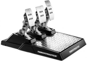 דוושות הגה Thrustmaster T-LCM PC/PS/Xbox – יחידת דוושות שחורה עם שלושה פדלים כסופים ומשטח דריכה
