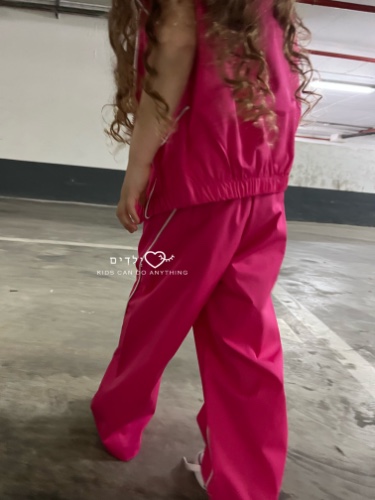 חליפת וסט 3 חלקים ורודה