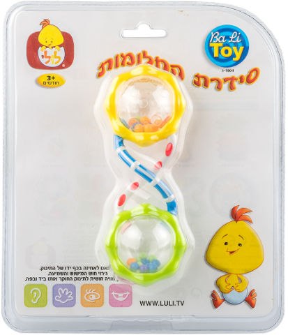 נשכן/רעשן לולי שעון חול לפעוטות