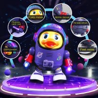 ברווז אסטרונאוט מנגן, רוקד ומדליק אורות- צעצוע לילדים מדליק במיוחד