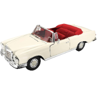 מכונית מרצידס בנץ  - Maisto 1967 Mercedes-Benz 280 SE  (Cream) 1:18