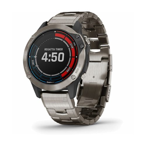 שעון דופק Garmin Quatix 6 Titanium Grey Sapphire with Titanium Band