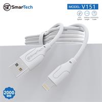 כבל Lightning למכשירי אפל דגם V151 מבית SmarTech באורך 2 מטר - עמידות ואיכות יוצאות דופן