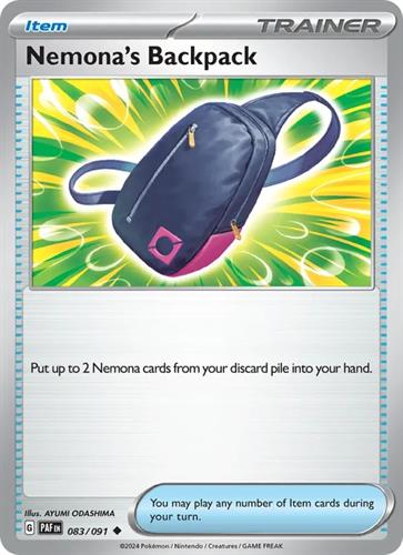 קלף בודד single פוקימון - nemona's backpack - Paldean Fates - 083/091
