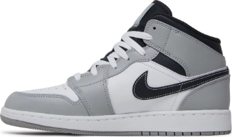 Air Jordan 1 Mid GS Light Smoke Grey