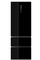מקרר 3 דלתות האייר 483 ליטר Haier HTW7720DNG זכוכית שחורה