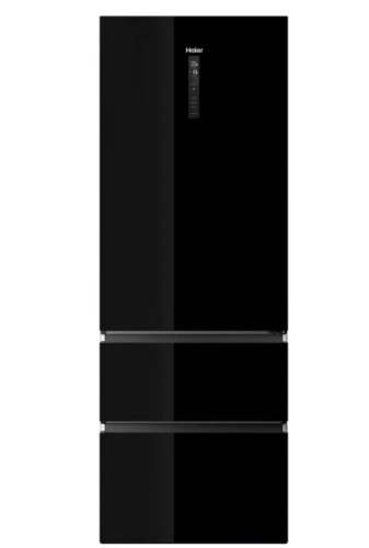 מקרר 3 דלתות האייר 483 ליטר Haier HTW7720DNG זכוכית שחורה
