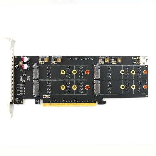 SSD M.2 NVMe x4 to PCIe x16 Gen5 Adapter Card