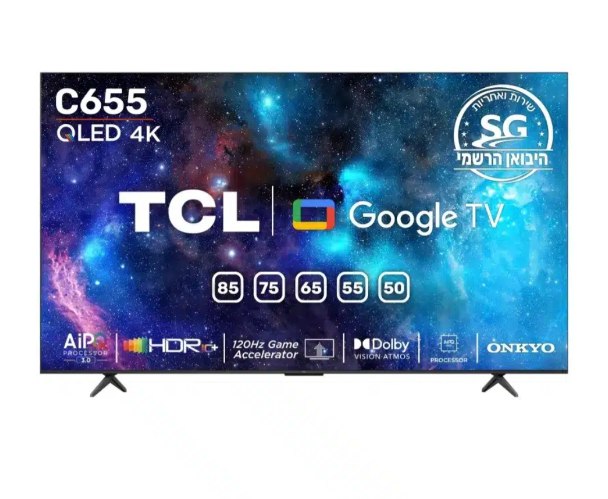 טלוויזיה "98 TCL QLED 4K GOOGLE TV דגם 98C655