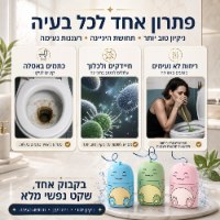 מארז שלישיית בקבוקי חומר לניקוי וחיטוי האסלה DinoFresh עם מנגנון שחרור איטי וניחוח מתמשך