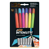 מארז 12 טושים פרמננטים BIC - דקים