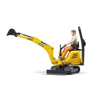JCB דחפור מיקרו ובובה 8010 - Bruder Bworld 62002