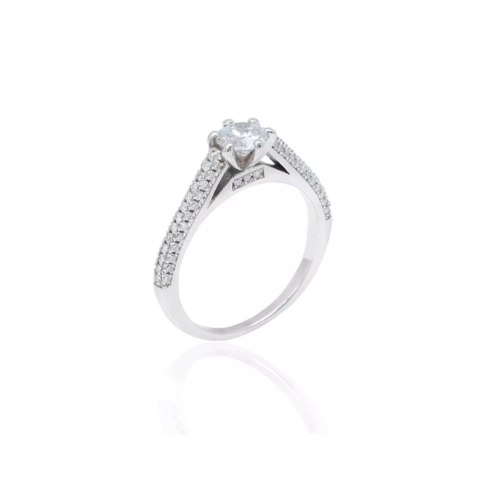 טבעת יהלומים 1 קראט יהלומים טבעת אירוסין מעוצבת טבעת יהלומים לאישה