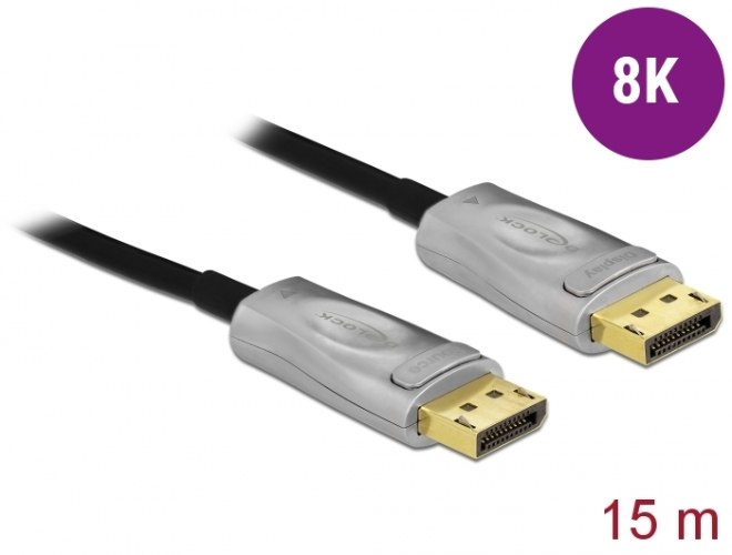 כבל מסך אקטיבי Delock Active Optical Cable DisplayPort 1.4 8K 30 Hz 15 m