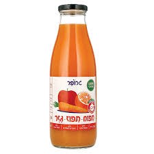 מיץ אורגני תפוח-גזר-תפוז 750 מ"ל