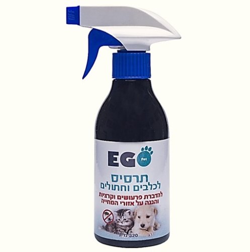תרסיס הדברה לכלבים וחתולים אגו פט 320 מ"ל