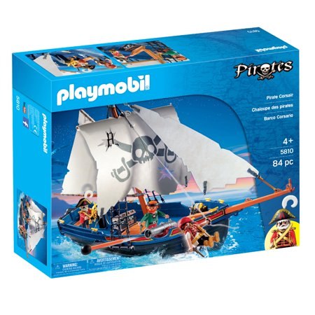 פליימוביל סירת פיראטיים playmobil Pirate ship + motor 5810