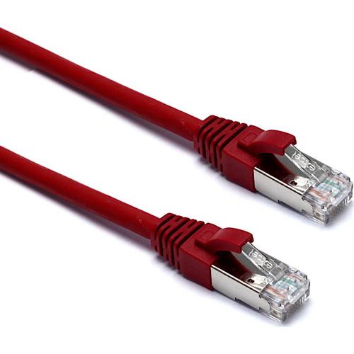 מגשר מסוכך EXCEL CAT6A צבע אדום 50 ס"מ