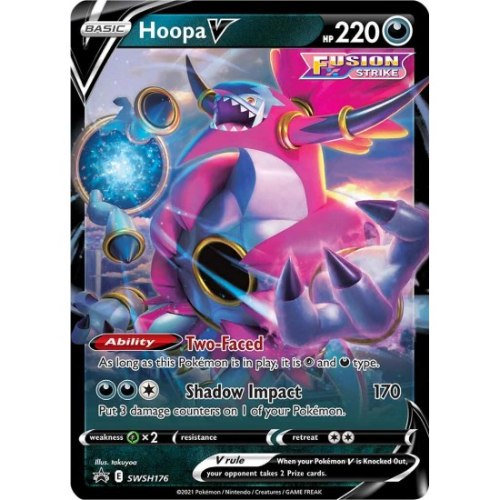 קלף פוקימון סינגל Hoopa V - SWSH176 - Oversized Promo JUMBO