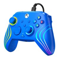 בקר חוטי לגיימינג צבע כחול Turtle Beach Afterglow Wave RGB for Xbox and PC – פריט בודד כחול עם תאורת RGB צבעונית בצידיו