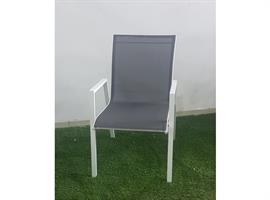 כסא גינה אלומניום דגם חן אפור