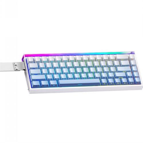 מקלדת גיימינג Aula HERO68 Jade King Magnetic Switch כחול-לבן - ללא חריטה בעברית