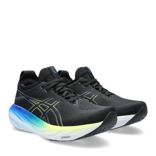 ASICS GEL NIMBUS 25 MEN BLACK GLOW YELLOW נעלי אסיקס נימבוס לגברים שחור משולב